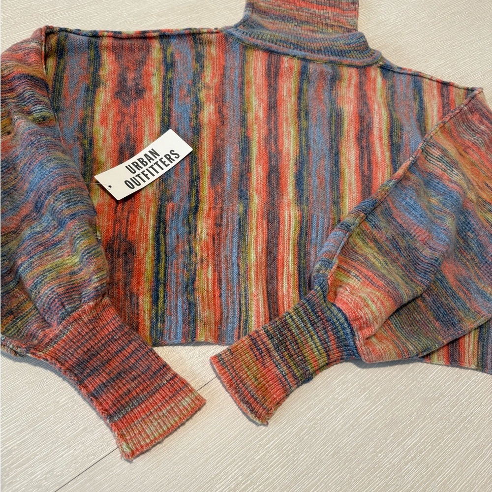 Urban Outfitters Vibrant Striped Turtleneck Sweater